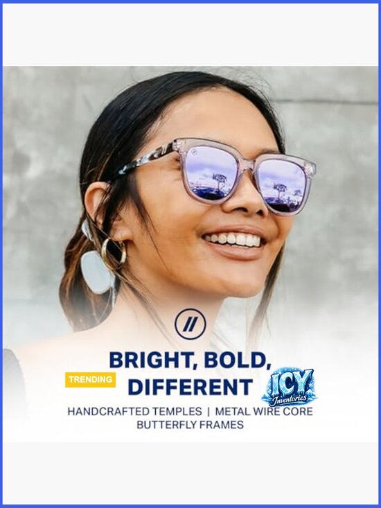 Polarized Butterfly Sunglasses with Acetate Temples – UV Protection
